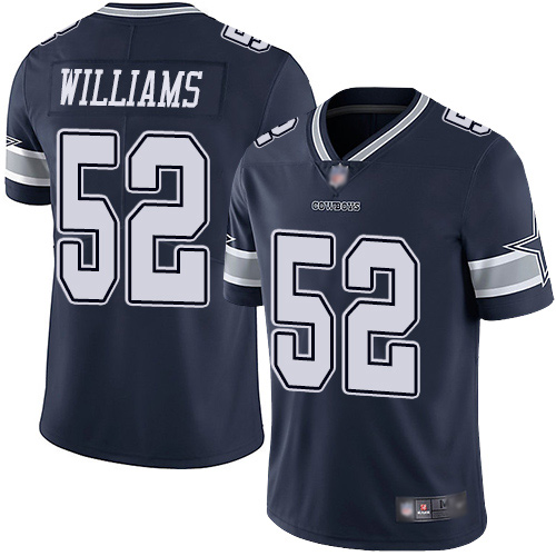 Men Dallas Cowboys Limited Navy Blue Connor Williams Home #52 Vapor Untouchable NFL Jersey->dallas cowboys->NFL Jersey